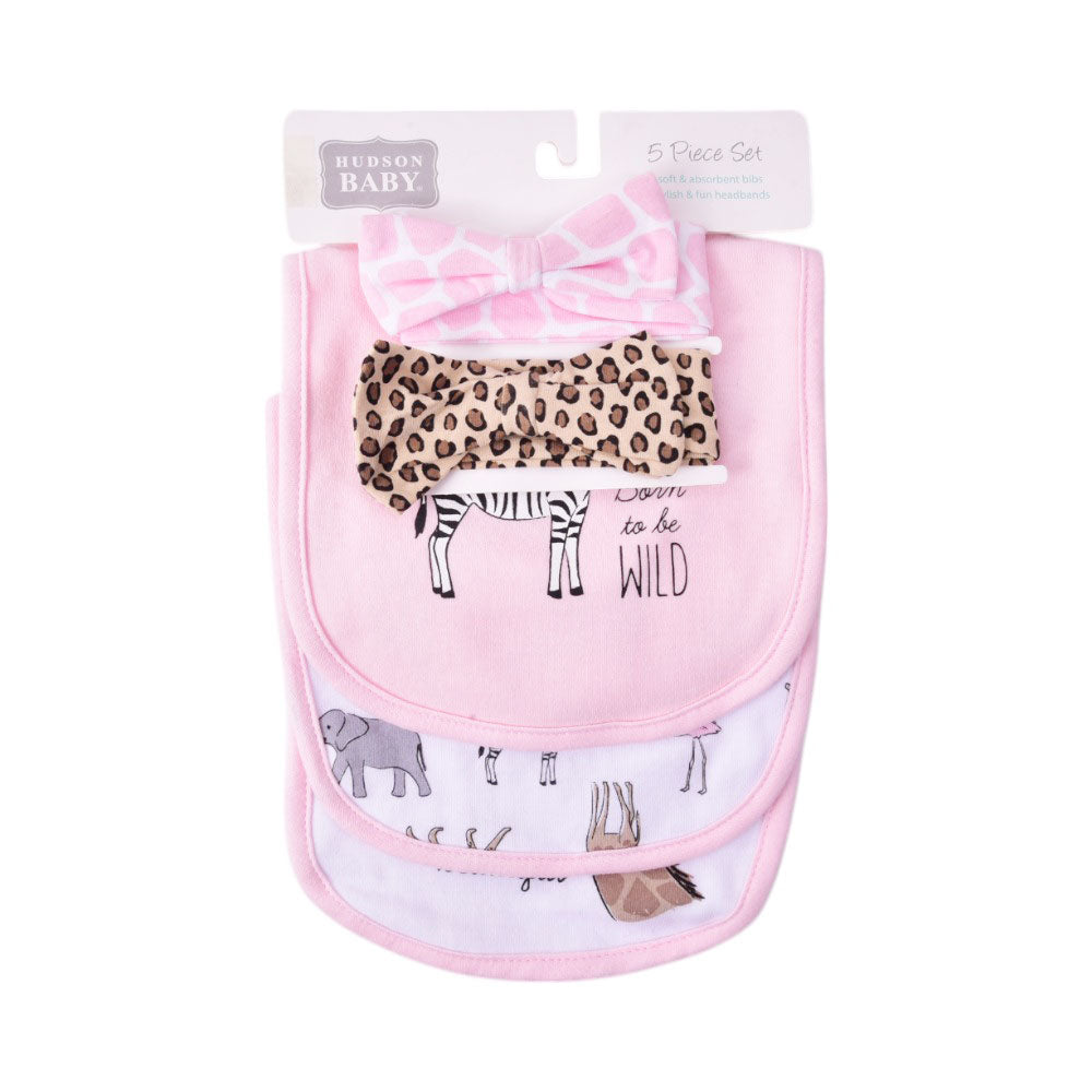 BABY BIB 3PC WITH 2 HEAD BAND MW-22 CHI 52562 Default Title - MamasJan KidsWear