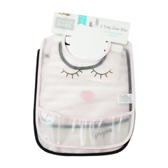 BABY PLASTIC BIB 2PC SET MW-22 CHI 01232 Default Title - MamasJan KidsWear
