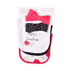 BABY BIB 3PC WITH 2 HEAD BAND SET MW-22 CHI 17616 Default Title - MamasJan KidsWear