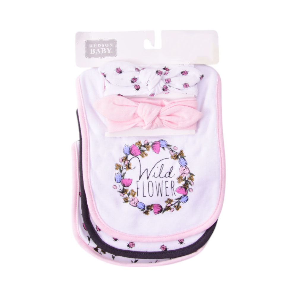 BABY BIB 3PC WITH 2 HEAD BAND MW-22 CHI 56192 Default Title - MamasJan KidsWear