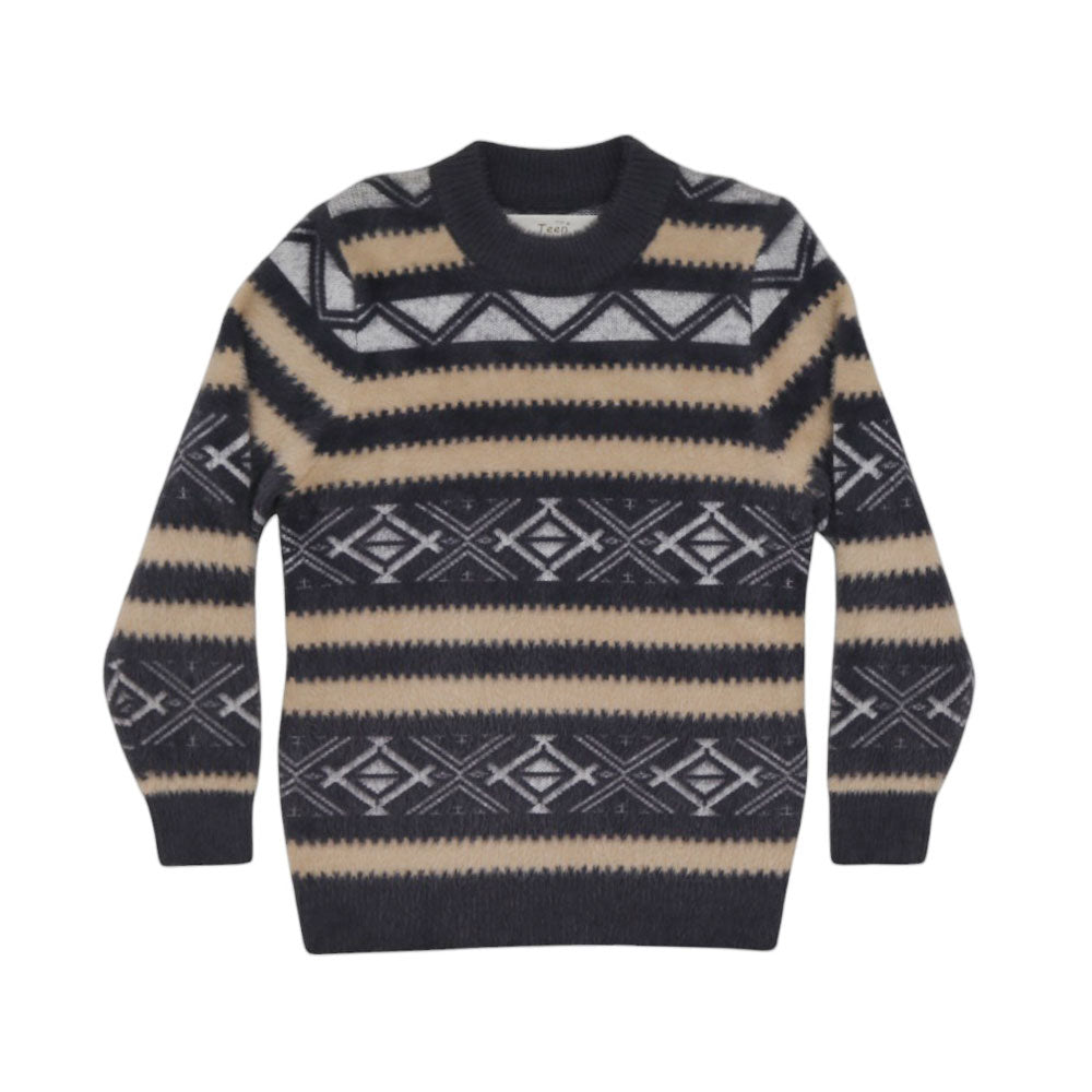 BOYS L/S ROUND NECK SWEATER MW-22 10-11 YEAR CHI TN-WH032 Default Title - MamasJan KidsWear