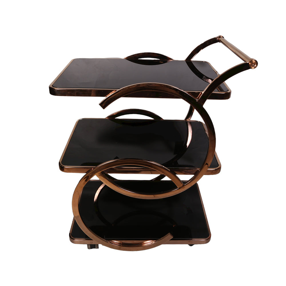 Tea Trolley Ir Rose Gold D238 A+B+C Default Title - MamasJan Household