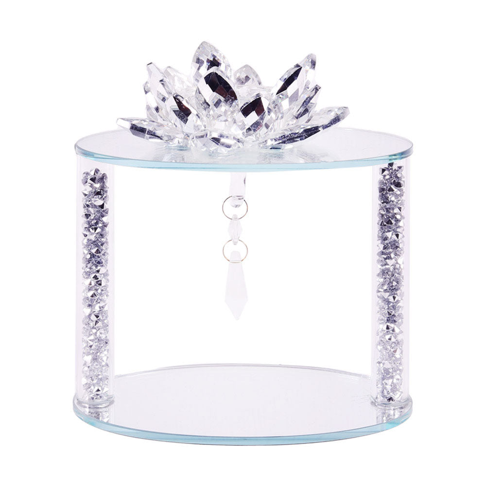 CANDLE STAND CRYSTAL IR 1344-12 Default Title - MamasJan Decoration