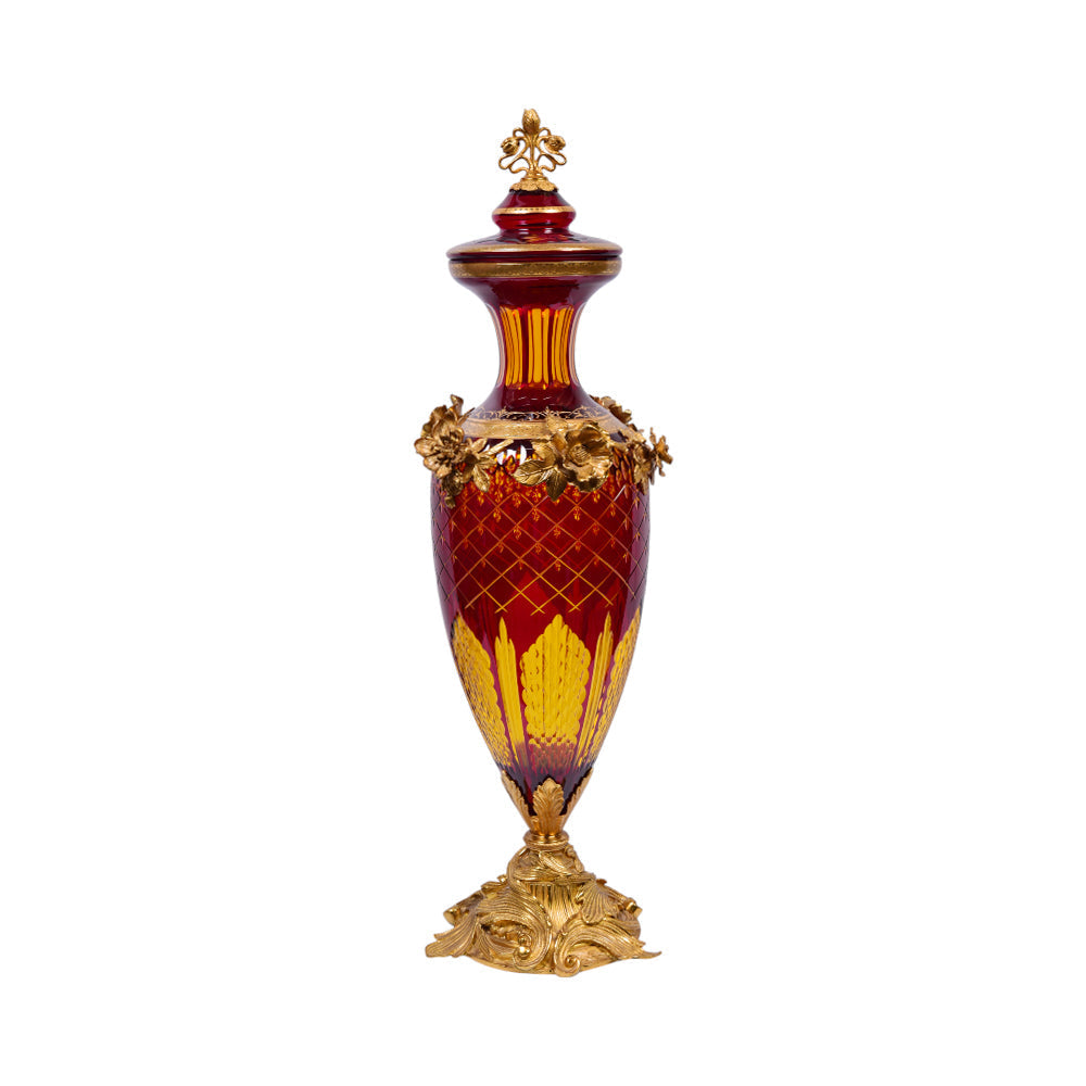BOWL CANDY CRYSTAL BRASS IR E8-J2087-1 JSB06-C59-1 Default Title - MamasJan Decoration