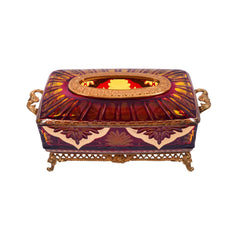TISSUE BOX CRYSTAL BRASS IR H-C19-6018 EAC-151B1-C59 Default Title - MamasJan Decoration