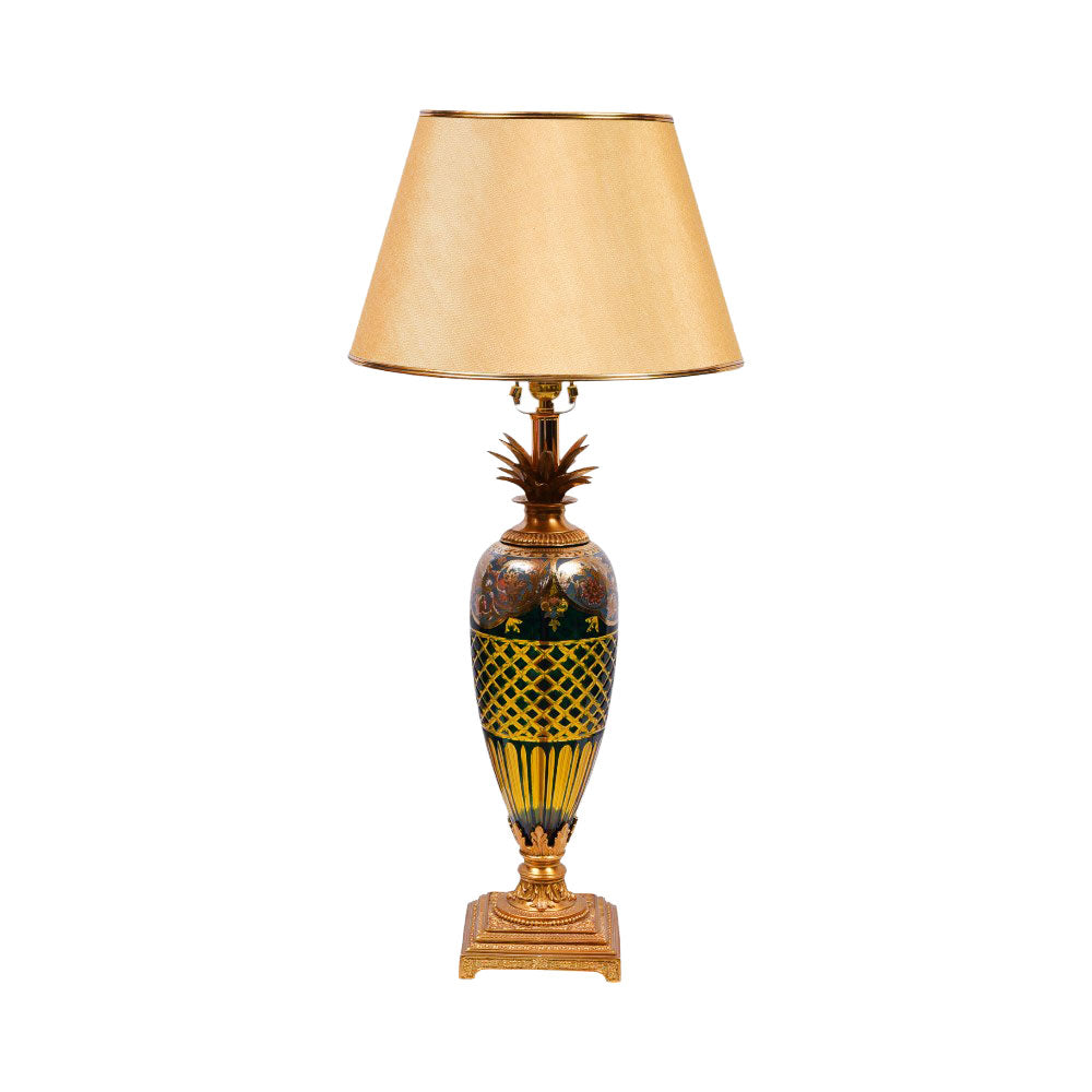 LAMP CRYSTAL BRASS IR H-L025-W PCT05-1-C58-1 Default Title - MamasJan Decor