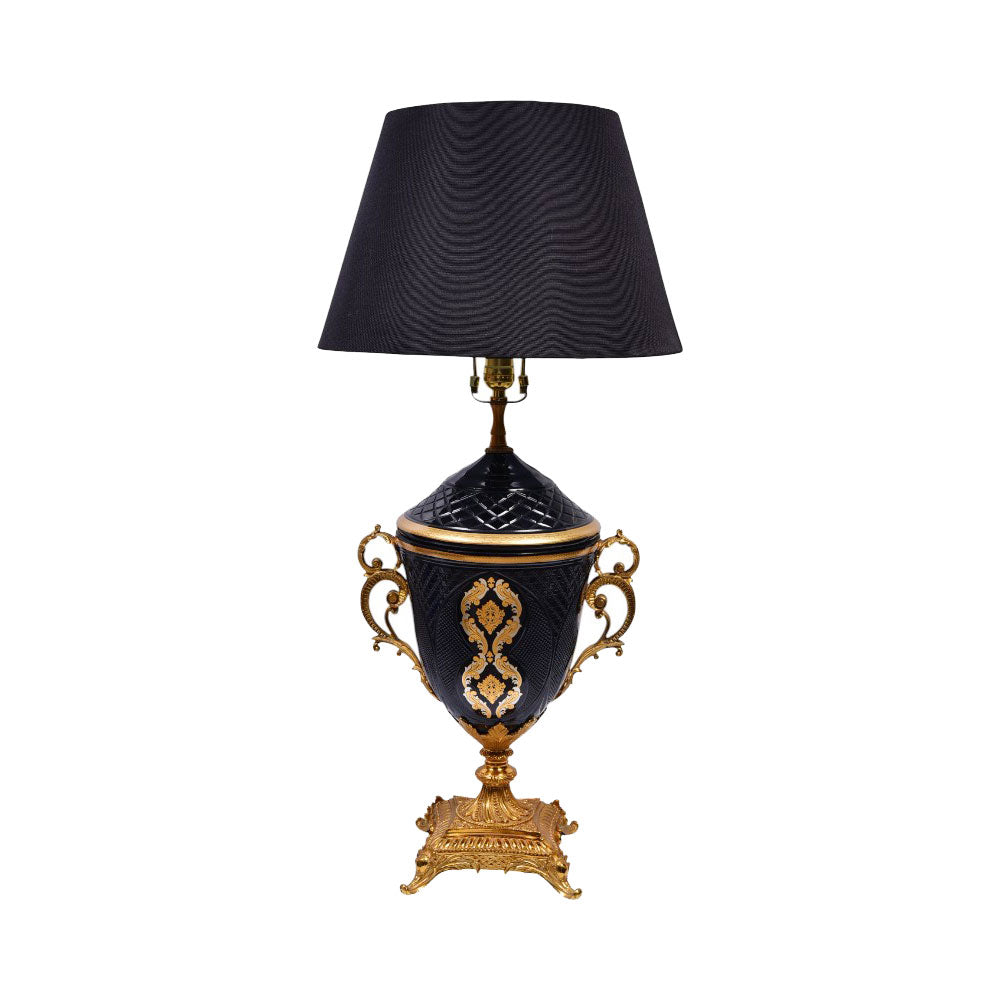 LAMP CRYSTAL BRASS IR H-L072-W JSB18A-BLACK Default Title - MamasJan Decor