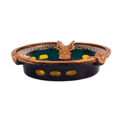 ASHTRAY CRYSTAL BRASS IR H-P09-5007 PCT05-1-C58-1 Default Title - MamasJan Decoration