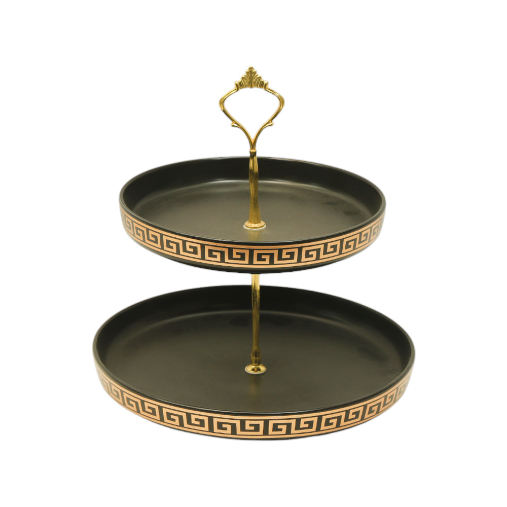 CAKE DISH 2 TIRE CERAMIC 8A-1/705 Default Title - MamasJan Crockery