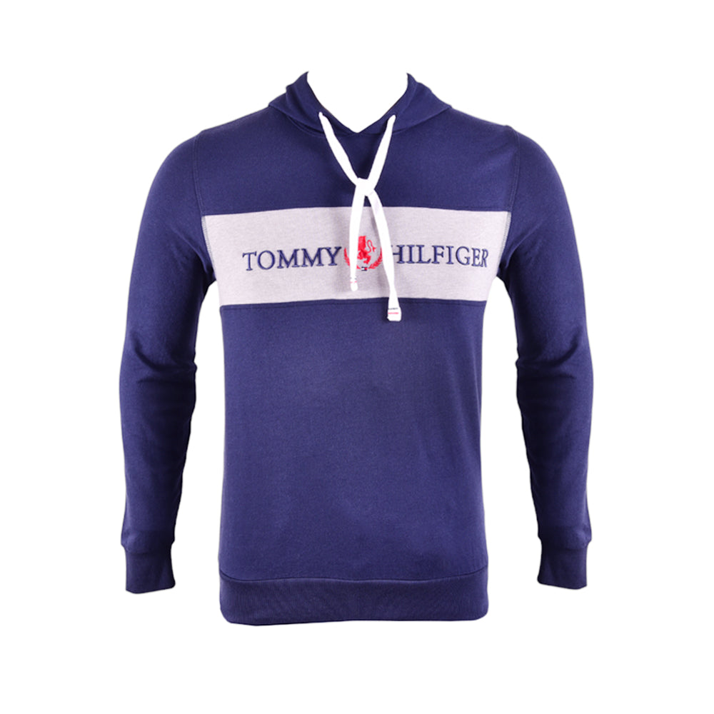 TH MEN L/S HOODIE 09T4156-410 NVY L (IR) XL - MamasJan mens wear