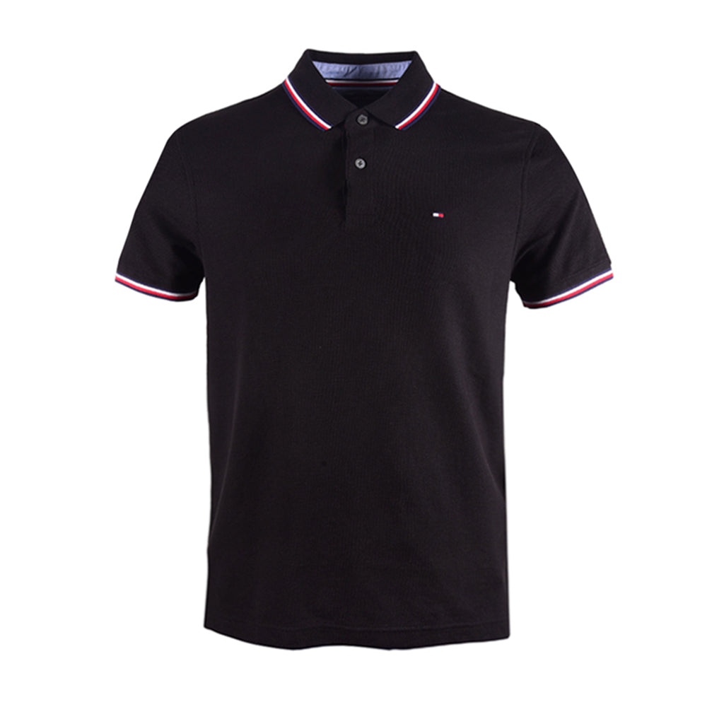 TH MEN S/S POLO SHIRT 78B2300-012 BLK L (IR) M - MamasJan mens wear