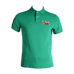 RL MEN S/S TRIPLE PONY POLO SHIRT 798010 GRN L (IR) S - MamasJan mens wear