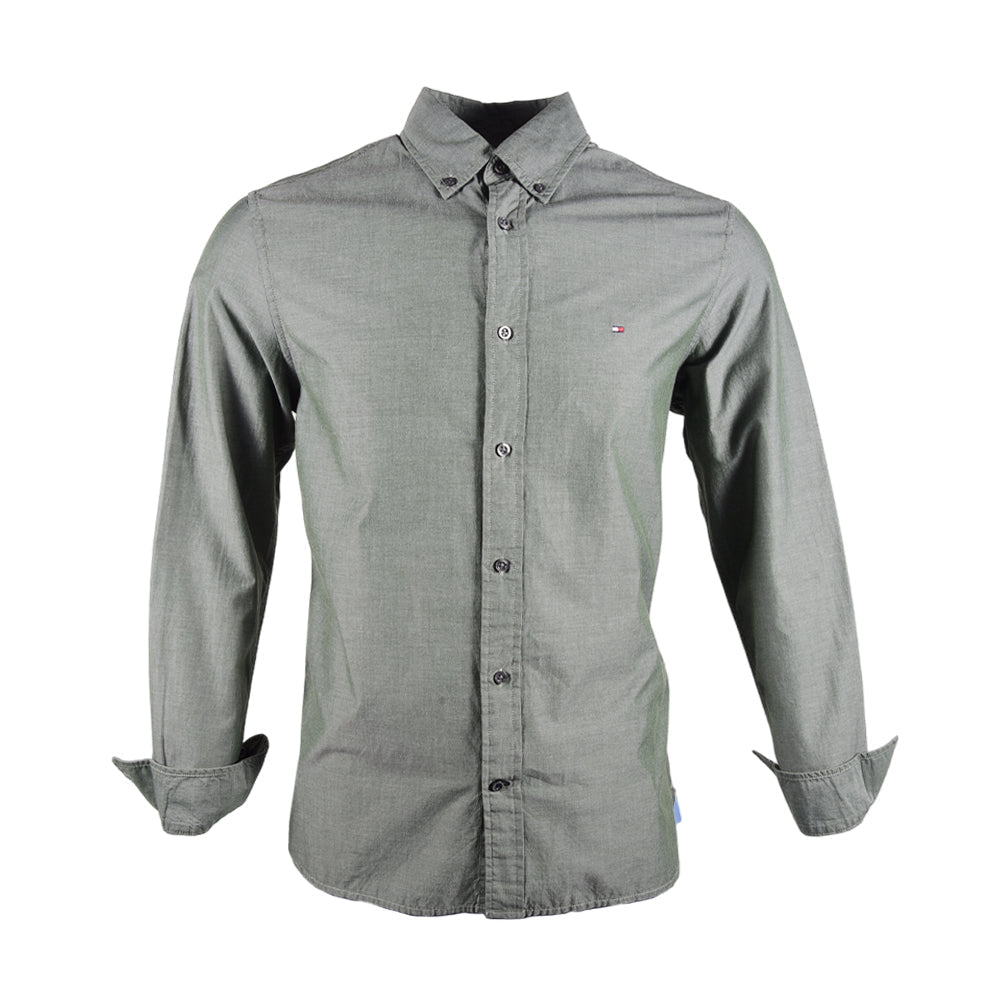 TH MEN L/S D.SHIRT 78J7380-301 GRN L (IR) S - MamasJan mens wear