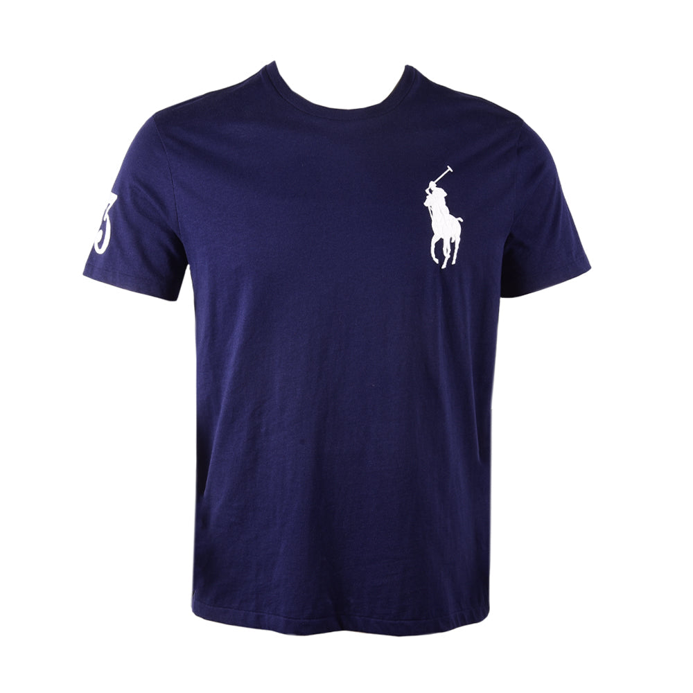 RL MEN S/S R.NECK SHIRT 554041 NVY L (IR ) S - MamasJan mens wear