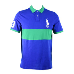 RL MEN S/S BIG PONY 1151002 BLU/MULTI L (IR) S - MamasJan mens wear