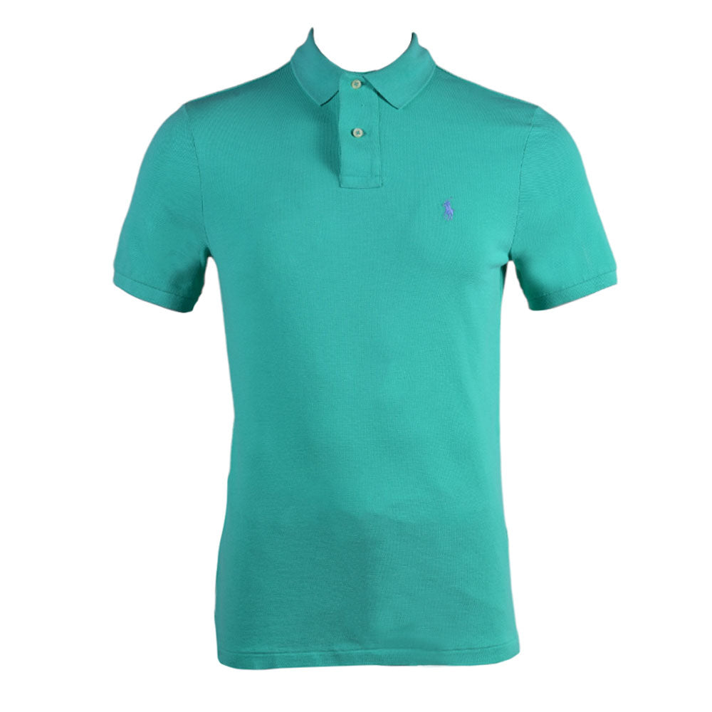 RL MEN S/S POLO SHIRT 4735369 GRN M (IR) M - MamasJan mens wear