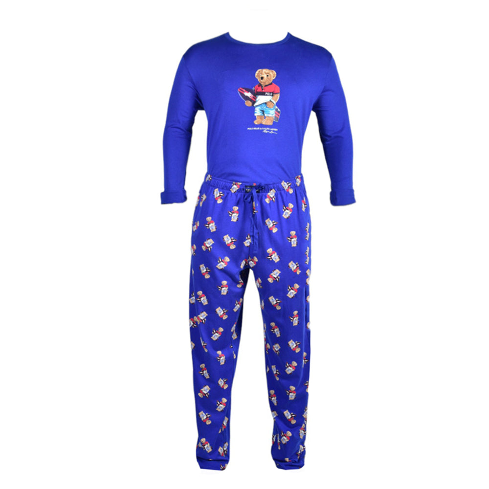 RL MEN NIGHT SUIT PK6HF2 R/BLU M (IR) S - MamasJan mens wear