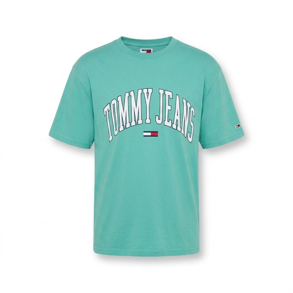 TH MEN S/S R/NECK T SHIRT XJ00860-400 SEA/GRN M (IR) Default Title - MamasJan mens wear