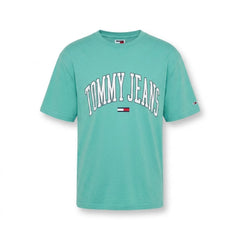 TH MEN S/S R/NECK T SHIRT XJ00860-400 SEA/GRN M (IR) Default Title - MamasJan mens wear