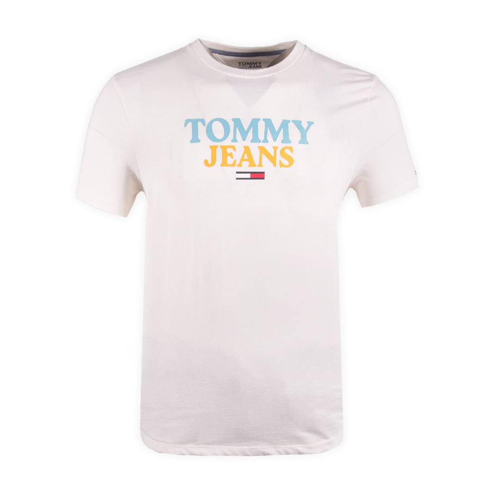 TH MEN S/S R/NECK T SHIRT 78J8173-101 OFF/WHT L (IR) L - MamasJan mens wear
