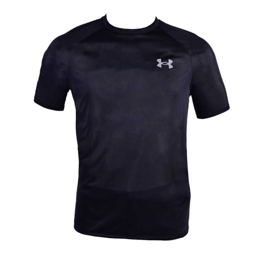 UA MEN S/S R.NECK T SHIRT 1326413.001 BLK L (IR) S - MamasJan mens wear