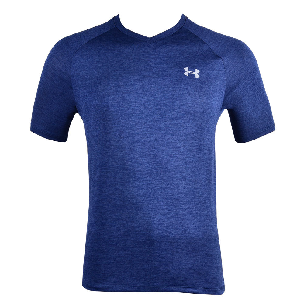 UA MEN S/S V.NECK T.SHIRT 1328190-408 NVY L (IR) XL - MamasJan mens wear
