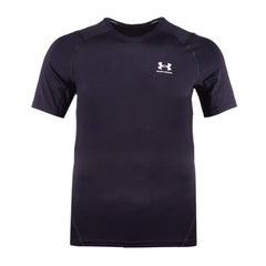 UA MEN S/S R.NECK T.SHIRT 1361518-001 BLK L (IR) S - MamasJan mens wear