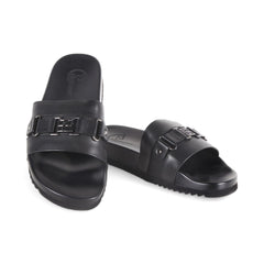 EXCELLENT MEN SLIDER 0218-9 BLK IR 43 42 - MamasJan Mens wear sale