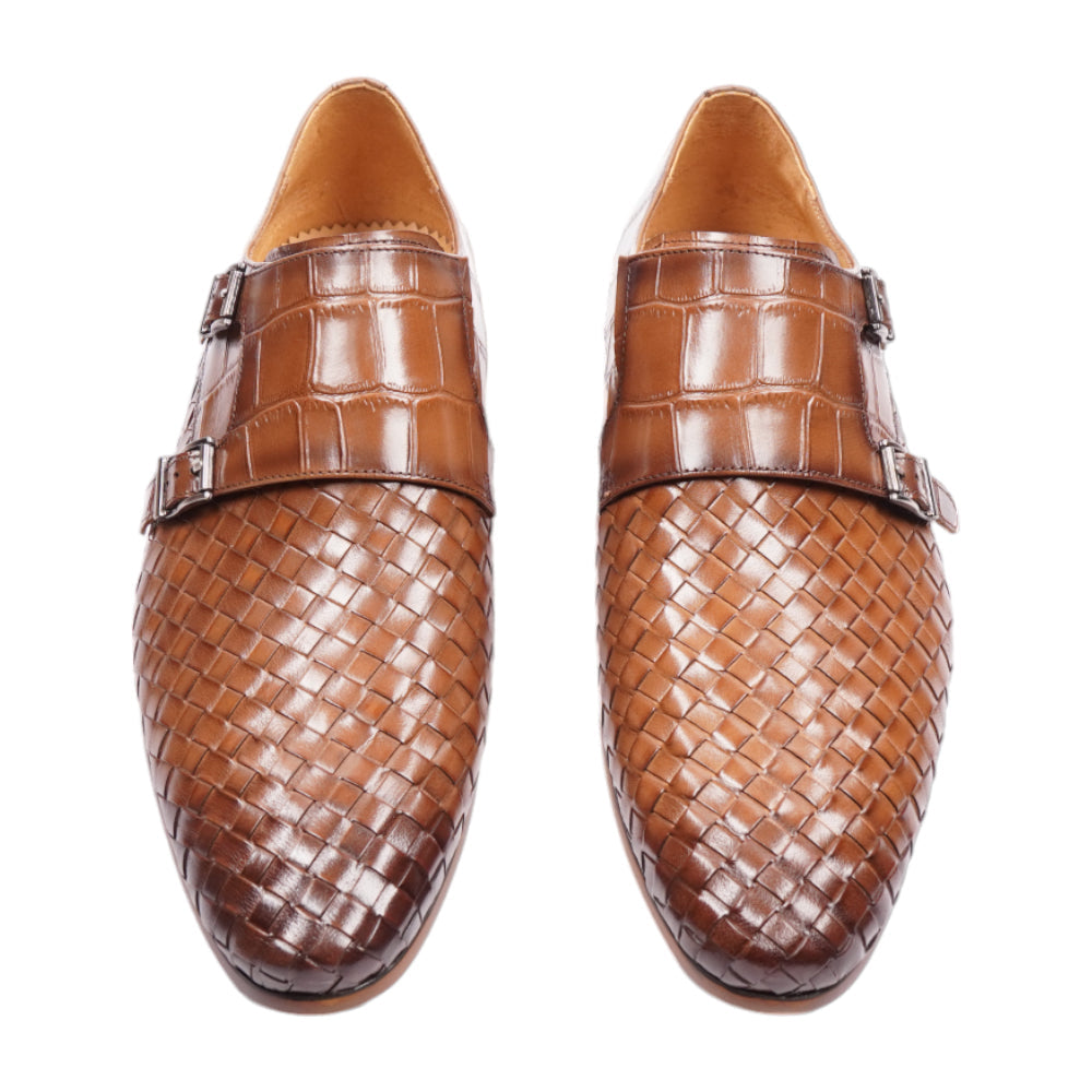 EXCELLENT MEN SHOES A86-15 BRN IR 43 45 - MamasJan mens wear