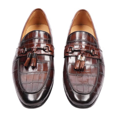 EXCELLENT MEN SHOES A195-045 BRN IR 43 45 - MamasJan mens wear