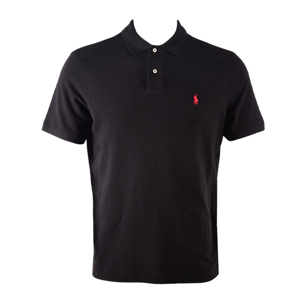 RL MEN S/S POLO SHIRT 656020 BLK L (IR) XL - MamasJan mens wear