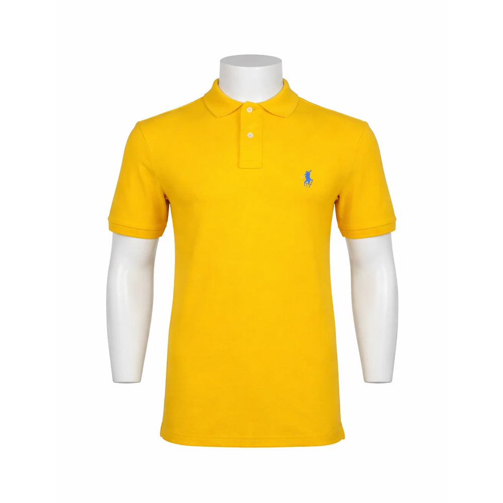 RL MEN S/S POLO SHIRT 656028 YLW S (IR) S - MamasJan mens wear