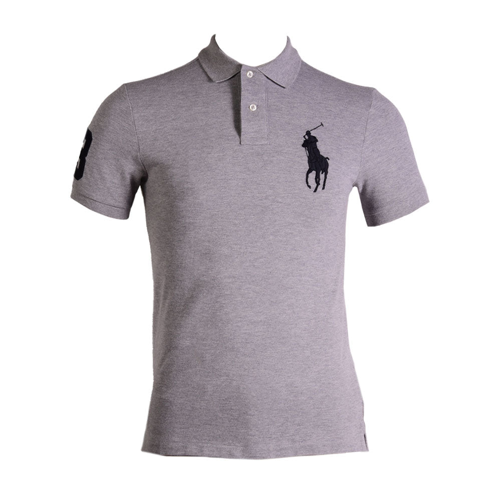 RL MEN S/S POLO SHIRT 969002 GRY L (IR) XL - MamasJan mens wear