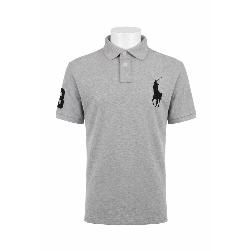 RL MEN S/S POLO SHIRT 969002 GRY XL (IR) XL - MamasJan mens wear