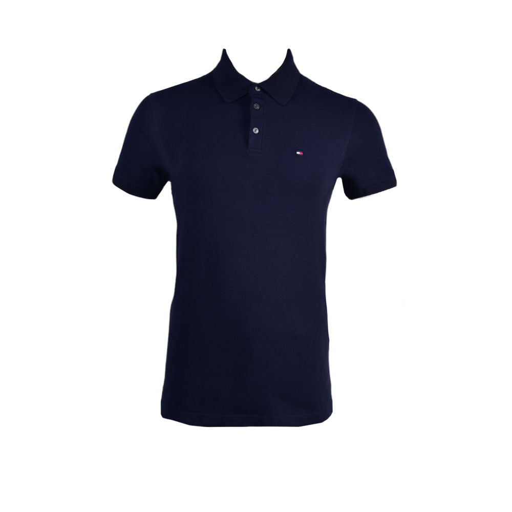 TH MEN S/S POLO SHIRT 78J0043-416 N.BLU L (IR.S) XL - MamasJan mens wear