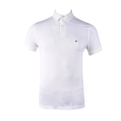 TH MEN S/S POLO SHIRT 78J6335-7063-100 WHT M (IR.S) M - MamasJan mens wear