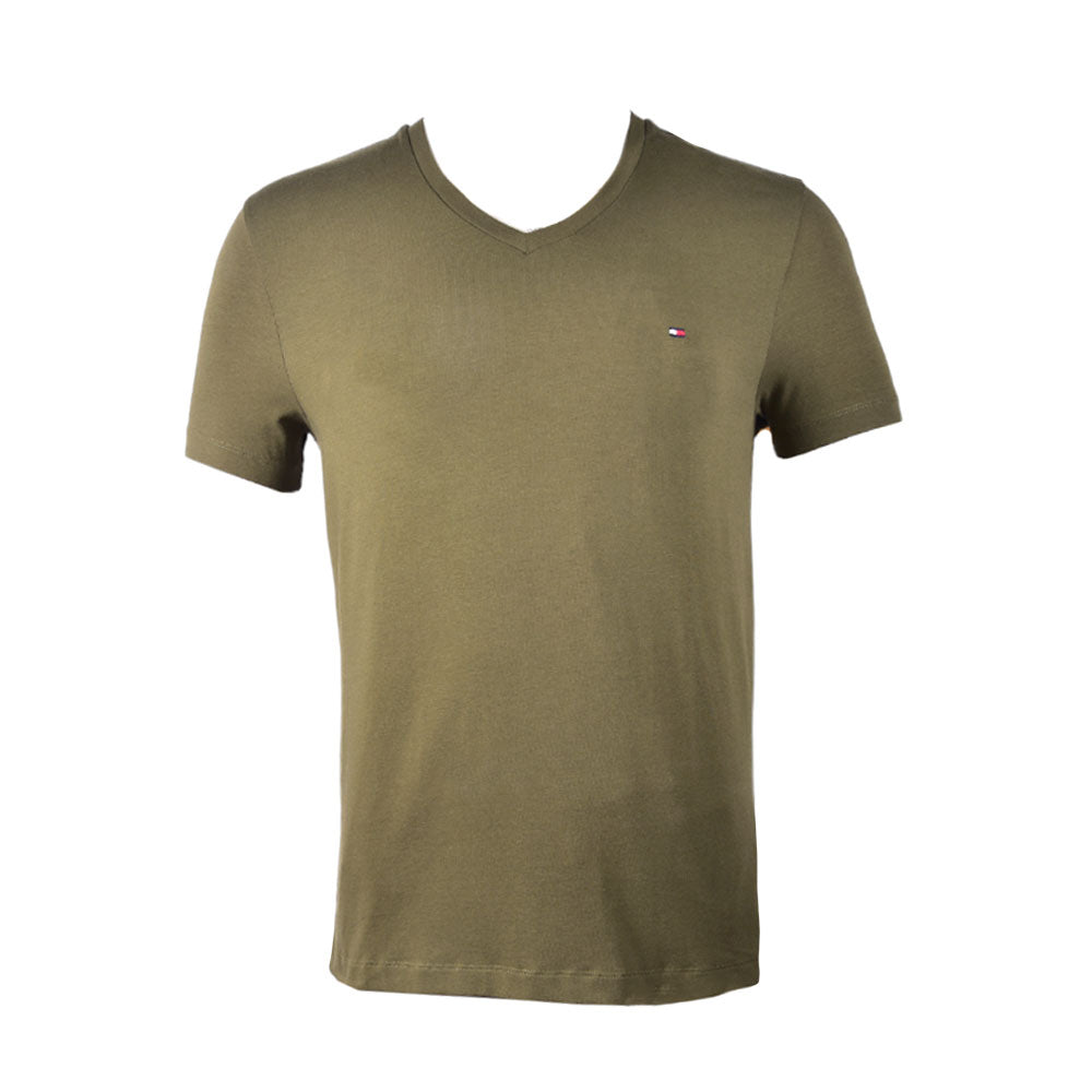 TH MEN S/S V.NECK SHIRT 78J7086-702 GRN XL (IR.S) XL - MamasJan mens wear