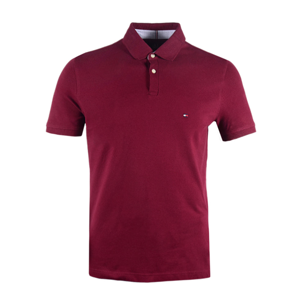 TH MEN S/S POLO SHIRT 78J6335-604 MRN L (IR.S) L - MamasJan mens wear