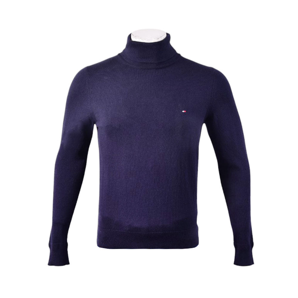 TH MEN L/S HIGH NECK SWEATER 78J9328-410 NVY L (IR.W) L - MamasJan mens wear
