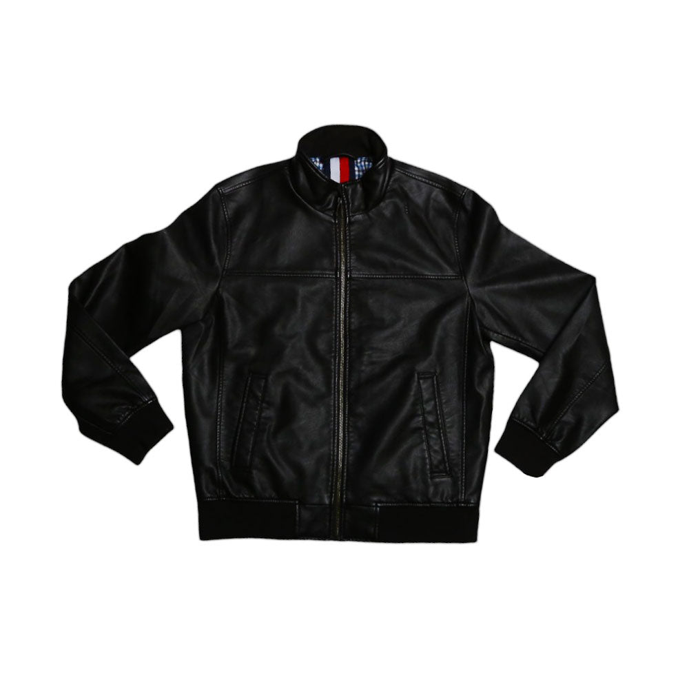 TH MEN L/S LEATHER JACKET 156AU381 BRN L (IR.W) L - MamasJan mens wear