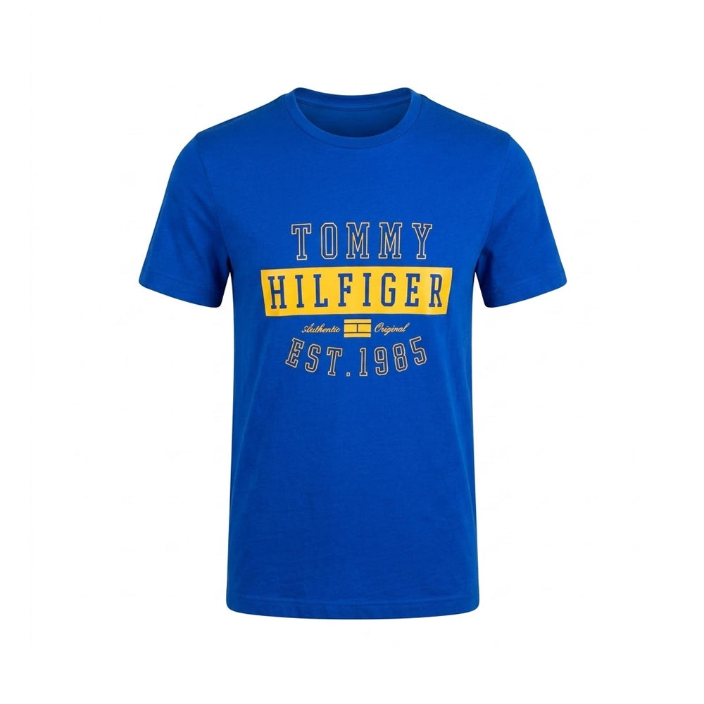 TH MEN S/S R.NECK T-SHIRT 09T4272-433 R.BLU S (IR.S) Default Title - MamasJan mens wear