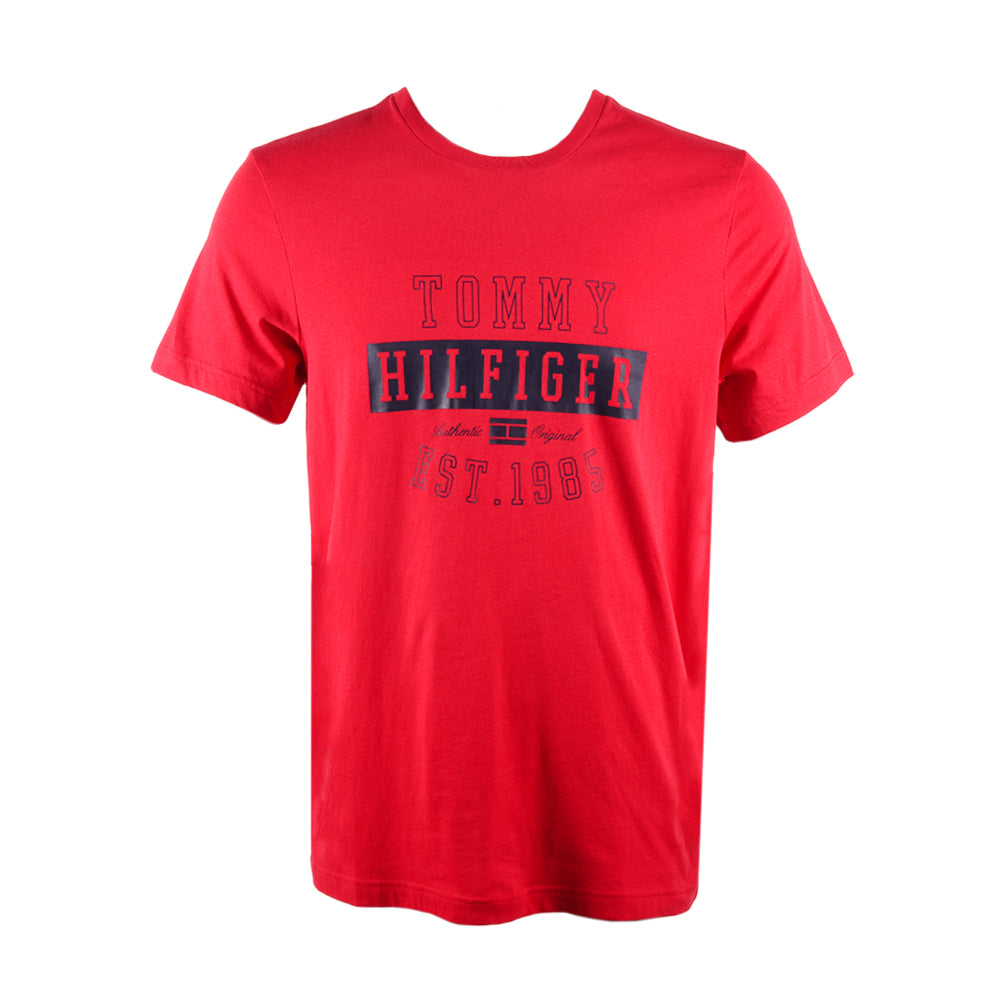 TH MEN S/S R.NECK T-SHIRT 09T4272-608 RED L (IR.S) XL - MamasJan mens wear