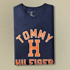 TH MEN S/S R.NECK T-SHIRT 09T4274-410 NVY S (IR.S) XL - MamasJan mens wear