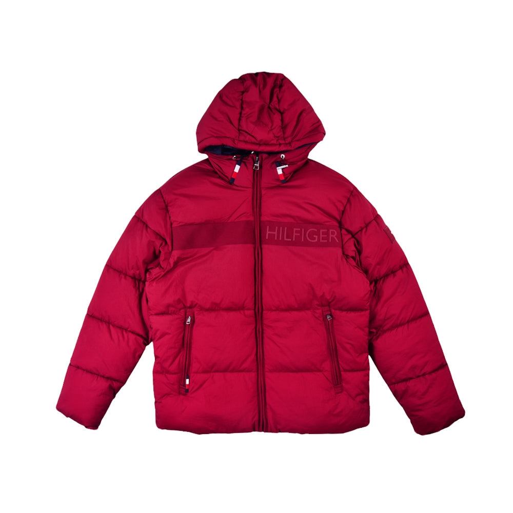 TH MEN L/S PUFFER JACKET WITH HOOD 78J9386-601 MRN L (IR.W) M - MamasJan mens wear