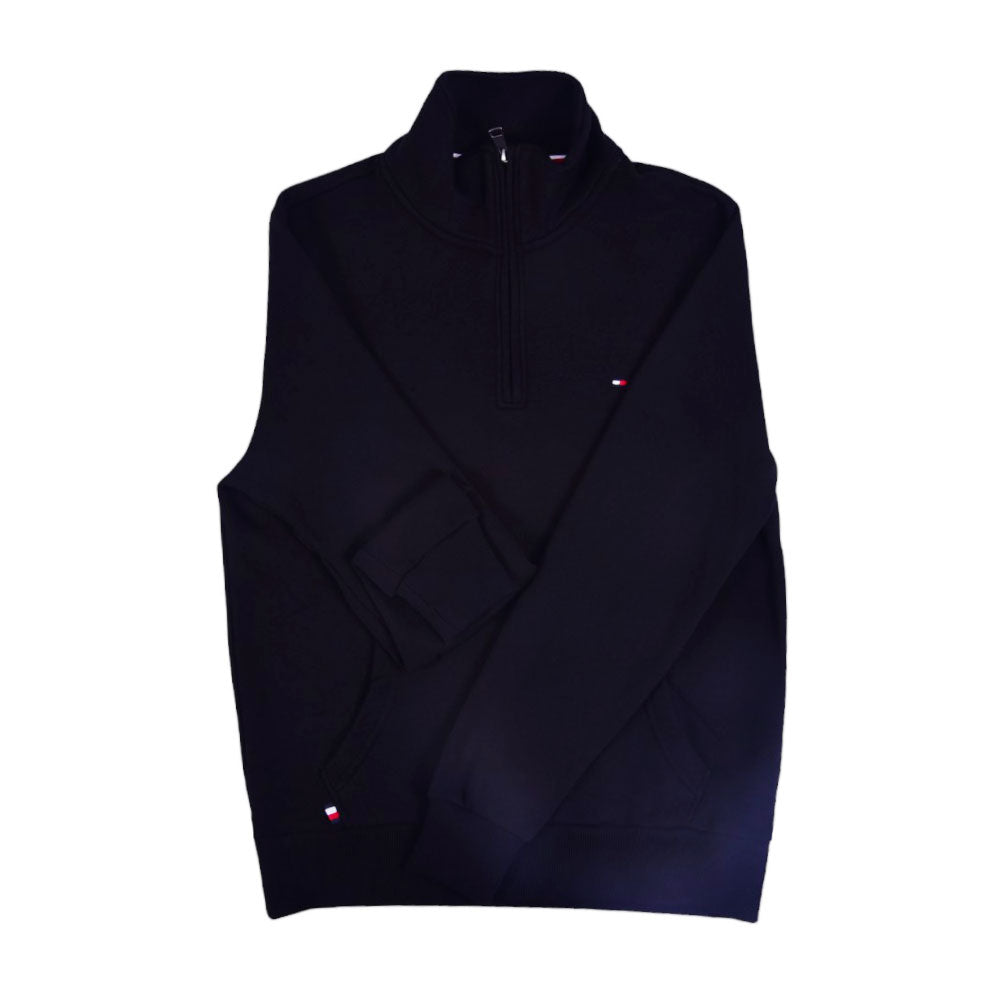 TH MEN L/S HALF ZIPPER 78J8233-001 BLK L (IR.W) L - MamasJan mens wear