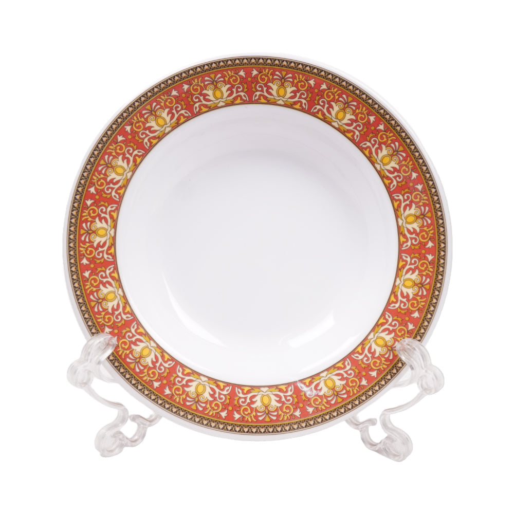 PLATE DEEP SMALL MELAMINE MEDUSA RED Default Title - MamasJan Crockery