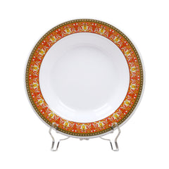PLATE DEEP LARGE MELAMINE MEDUSA RED Default Title - MamasJan Crockery