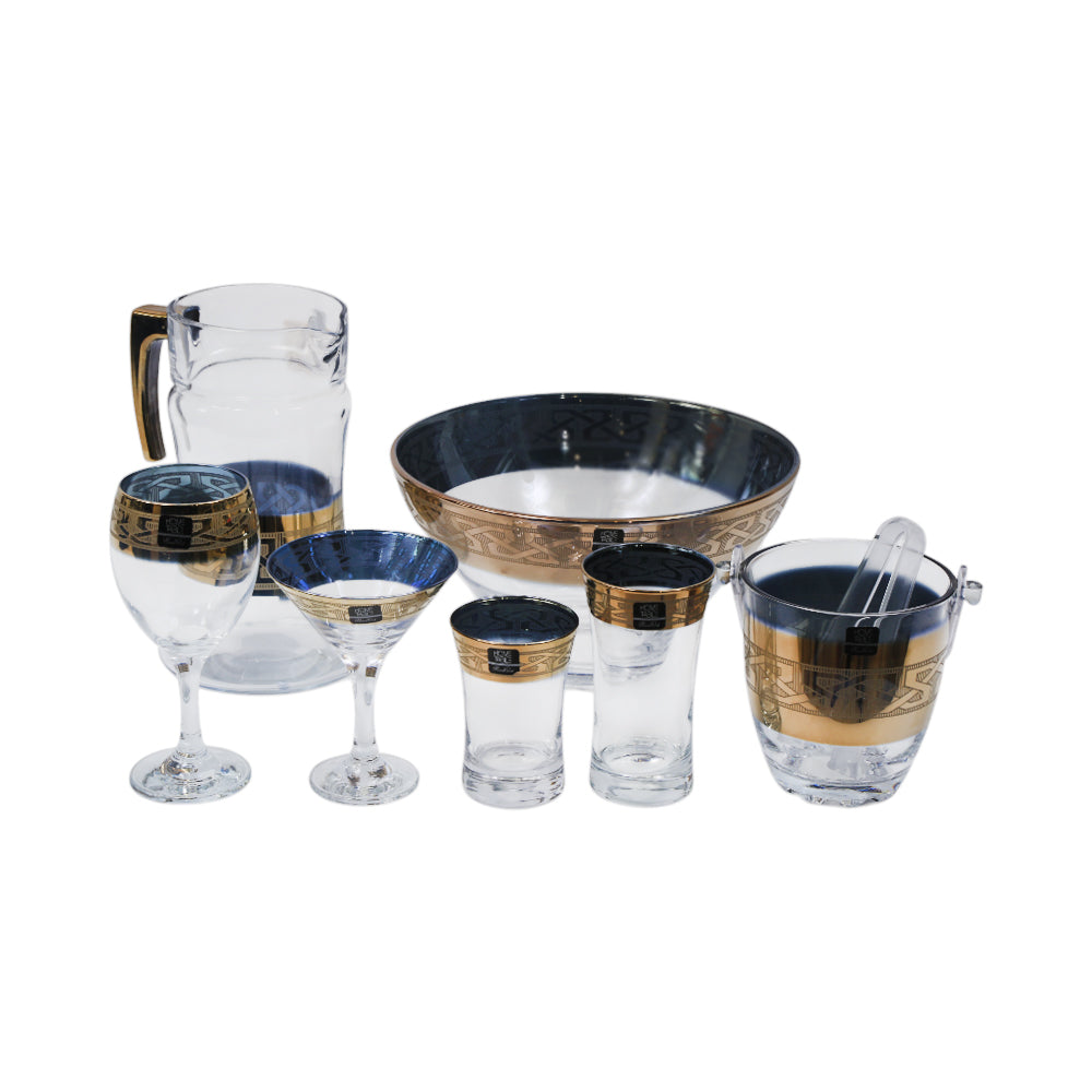 PARTY SET PSB HAND CUT 28PC GOLDEN CH-HGB020 Default Title - MamasJan Crockery