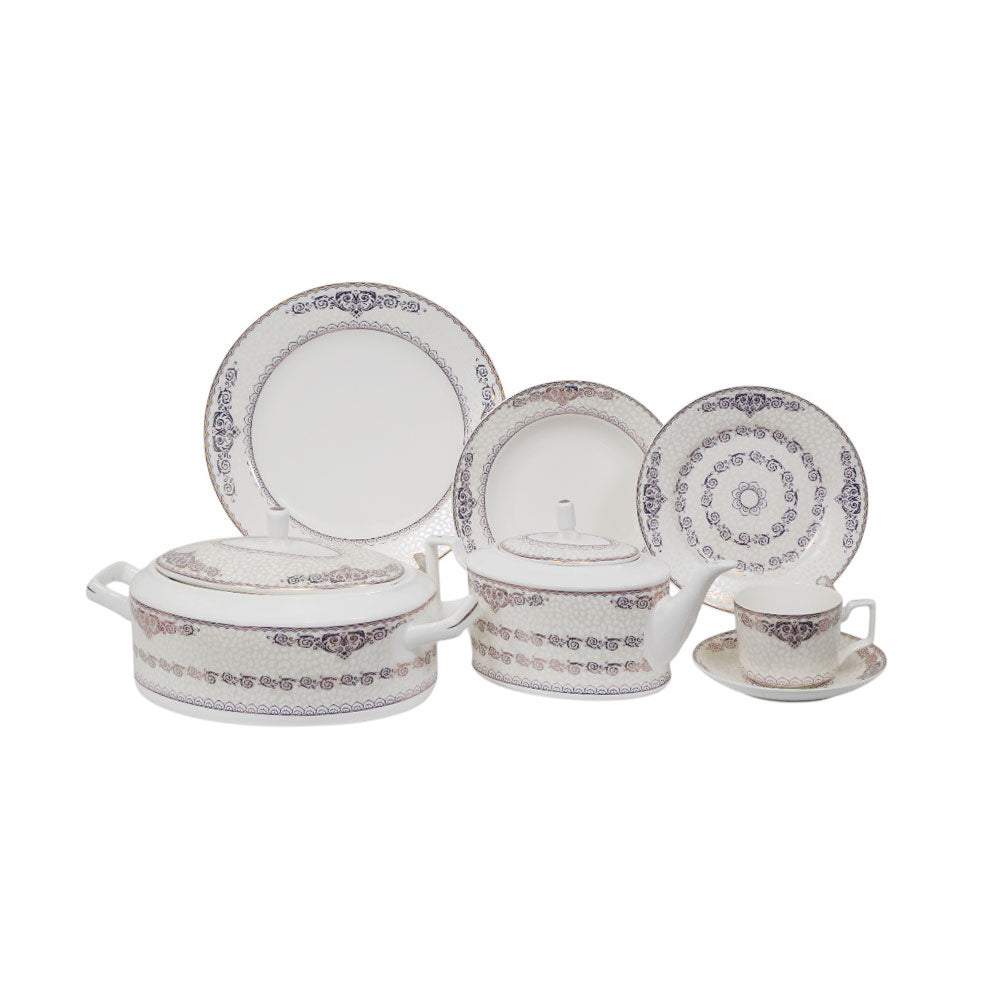DINNER SET 61PC BONE CHINA GZ-YG20132FE Default Title - MamasJan Crockery