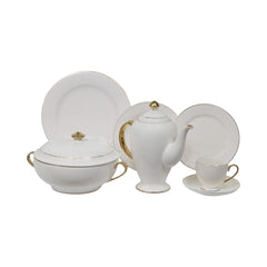 DINNER SET 61PC BONE CHINA GGK FD AT Default Title - MamasJan Crockery